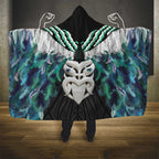 Aotearoa Korowai Motif Hooded Blanket Maori Wheku Poutama