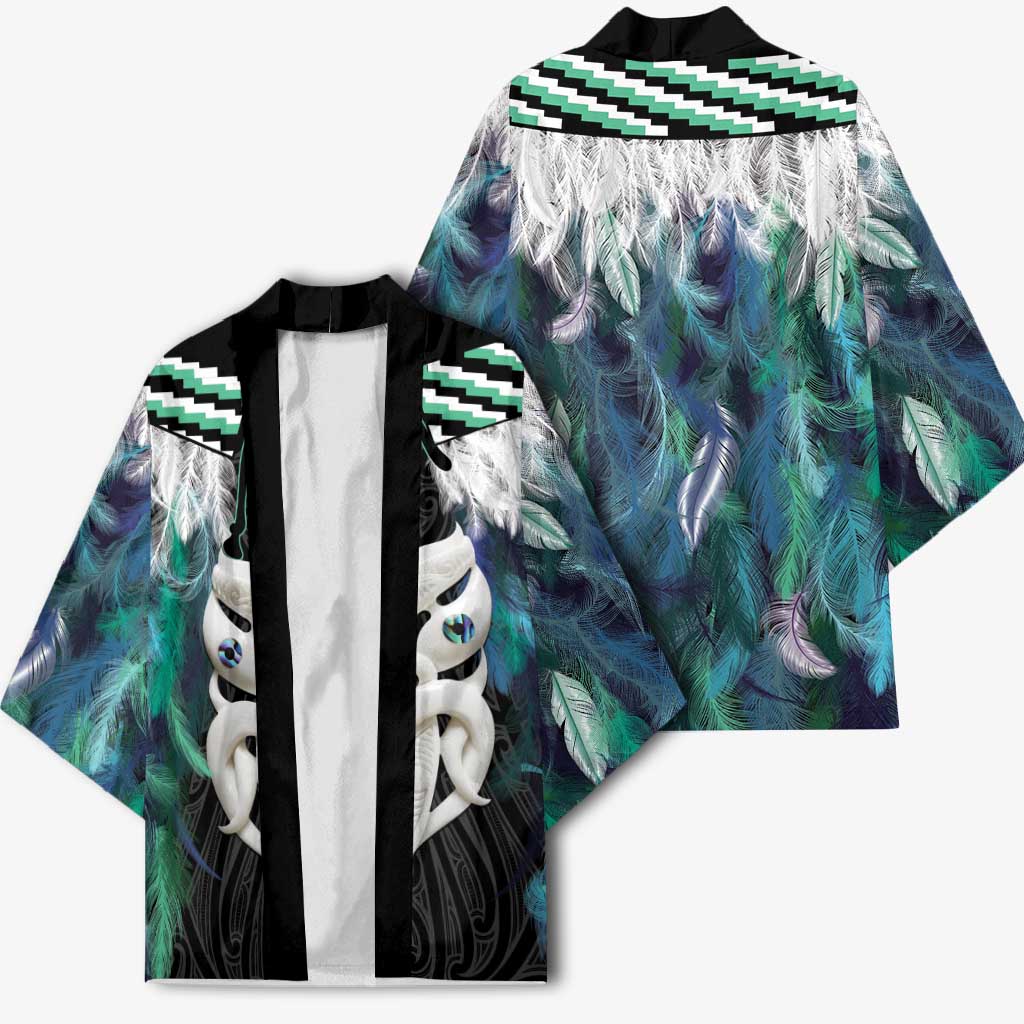 Aotearoa Korowai Motif Kimono Maori Wheku Poutama - Aussie Hoodie