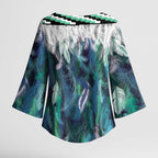 Aotearoa Korowai Motif Kimono Sleeve Blouse Maori Wheku Poutama - Aussie Hoodie
