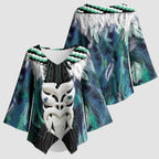 Aotearoa Korowai Motif Kimono Sleeve Blouse Maori Wheku Poutama - Aussie Hoodie