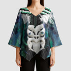 Aotearoa Korowai Motif Kimono Sleeve Blouse Maori Wheku Poutama - Aussie Hoodie