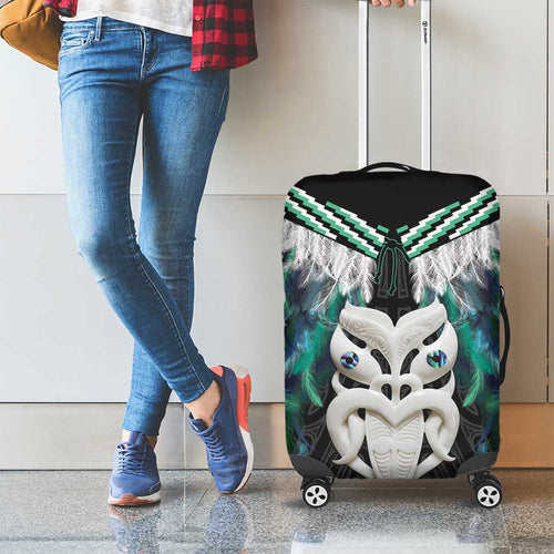 Aotearoa Korowai Motif Luggage Cover Maori Wheku Poutama