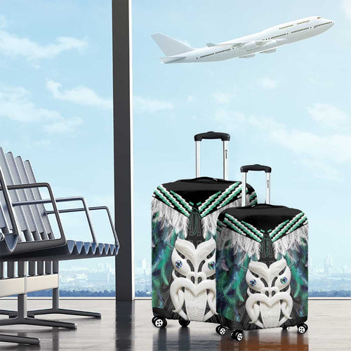 Aotearoa Korowai Motif Luggage Cover Maori Wheku Poutama