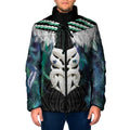 Aotearoa Korowai Motif Padded Jacket Maori Wheku Poutama - Aussie Hoodie