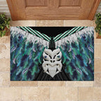 Aotearoa Korowai Motif Rubber Doormat Maori Wheku Poutama