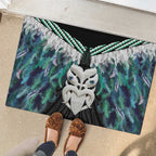 Aotearoa Korowai Motif Rubber Doormat Maori Wheku Poutama