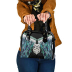 Aotearoa Korowai Motif Shoulder Handbag Maori Wheku Poutama