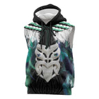 Aotearoa Korowai Motif Sleeveless Hoodie Maori Wheku Poutama - Aussie Hoodie