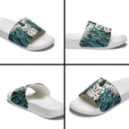 Aotearoa Korowai Motif Slide Sandals Maori Wheku Poutama - Aussie Hoodie