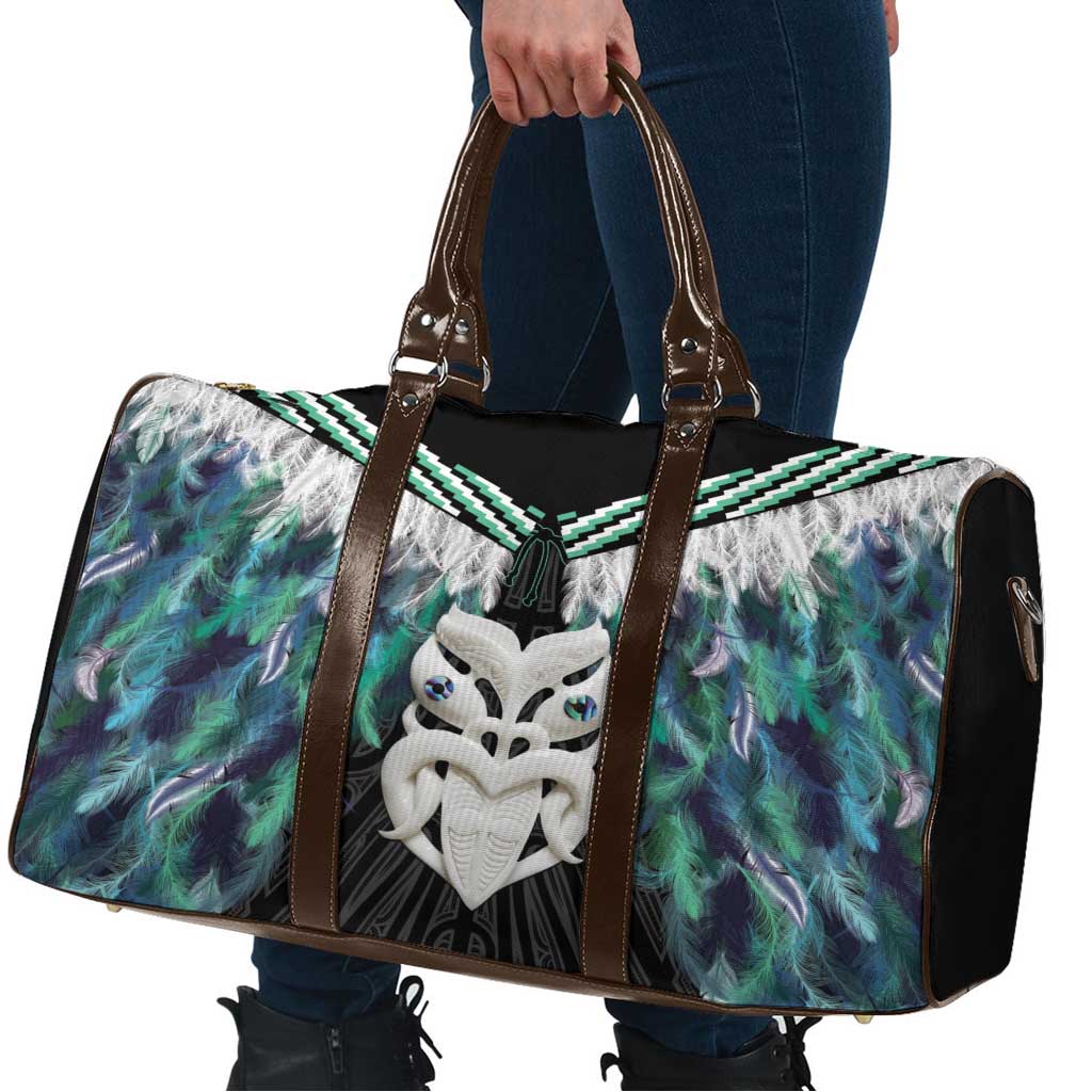 Aotearoa Korowai Motif Travel Bag Maori Wheku Poutama - Aussie Hoodie