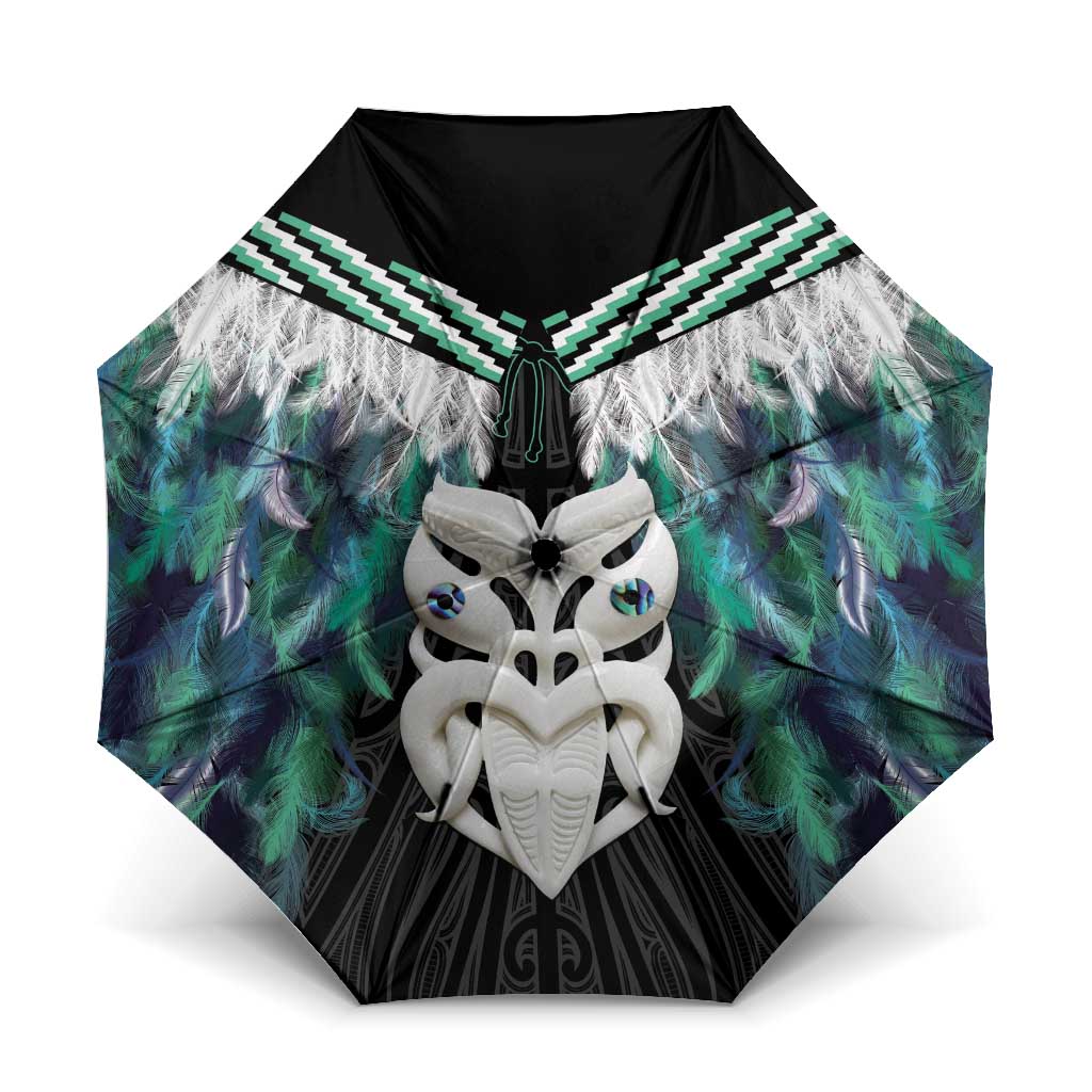 Aotearoa Korowai Motif Umbrella Maori Wheku Poutama - Aussie Hoodie
