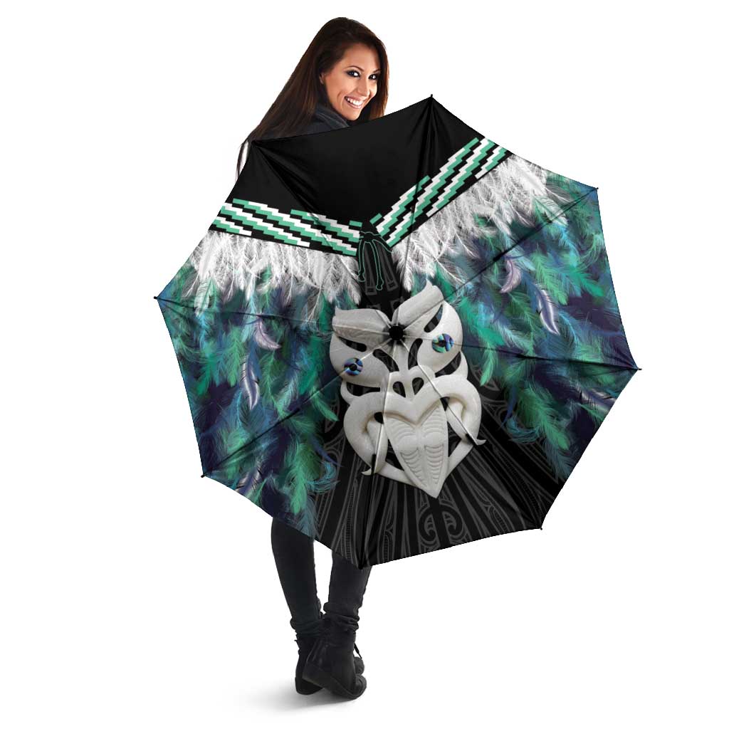 Aotearoa Korowai Motif Umbrella Maori Wheku Poutama - Aussie Hoodie