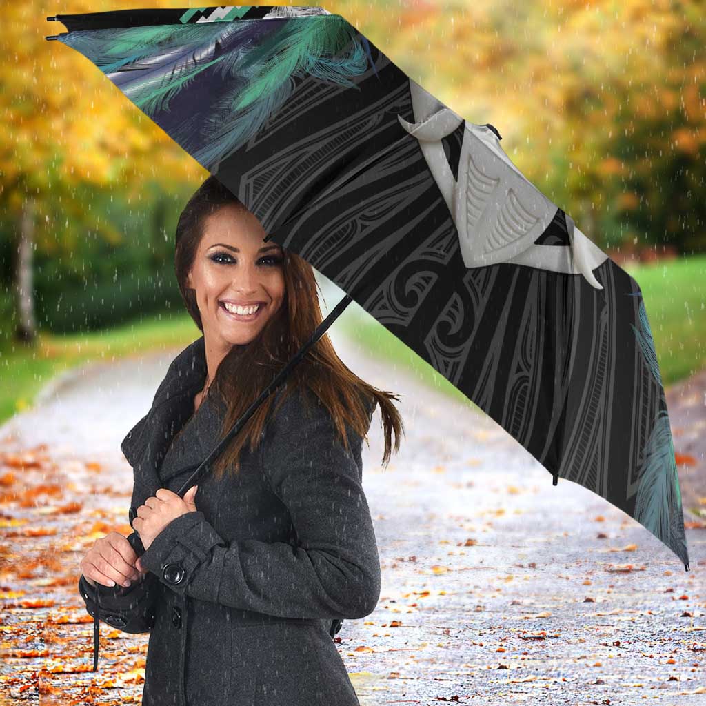 Aotearoa Korowai Motif Umbrella Maori Wheku Poutama - Aussie Hoodie