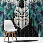 Aotearoa Korowai Motif Window Curtain Maori Wheku Poutama