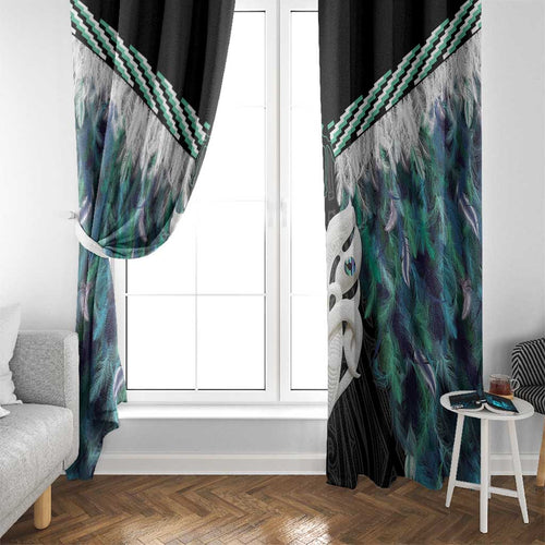 Aotearoa Korowai Motif Window Curtain Maori Wheku Poutama