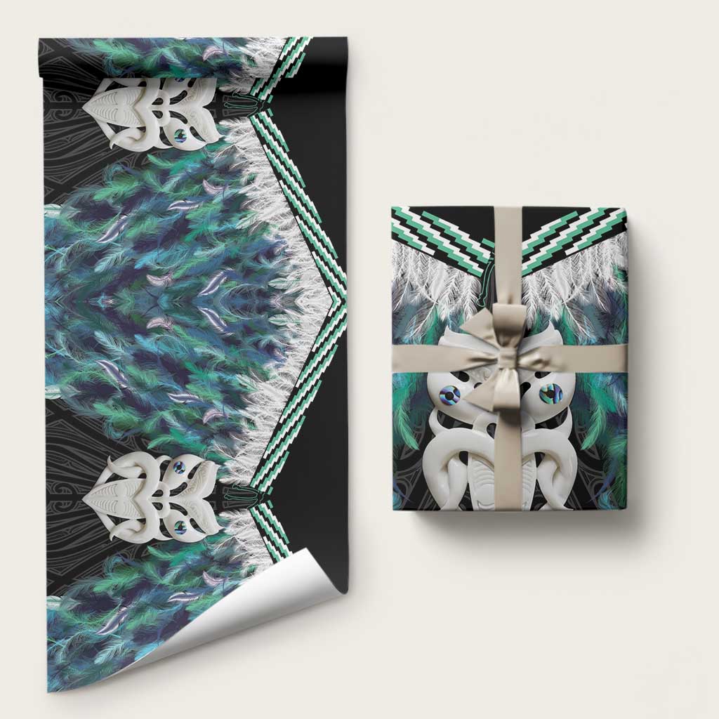 Aotearoa Korowai Motif Wrapping Paper Maori Wheku Poutama - Aussie Hoodie