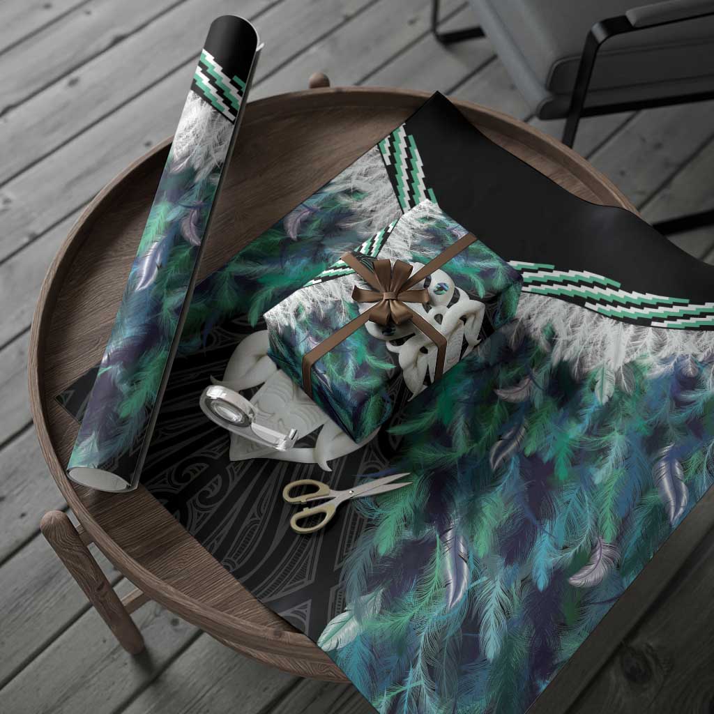 Aotearoa Korowai Motif Wrapping Paper Maori Wheku Poutama - Aussie Hoodie