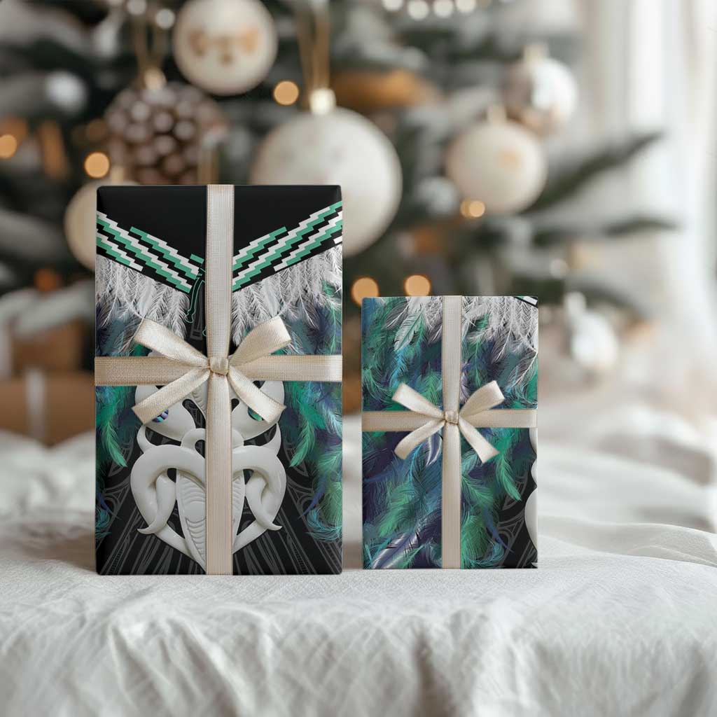 Aotearoa Korowai Motif Wrapping Paper Maori Wheku Poutama - Aussie Hoodie