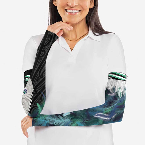 Aotearoa Korowai Motif Arm Sleeves Maori Tane Poutama - Aussie Hoodie