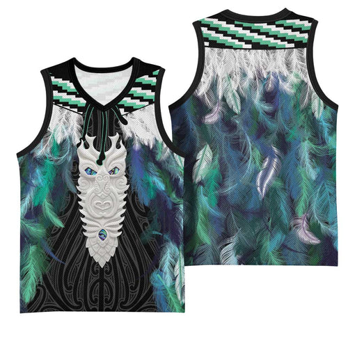 Aotearoa Korowai Motif Basketball Jersey Maori Tane Poutama - Aussie Hoodie