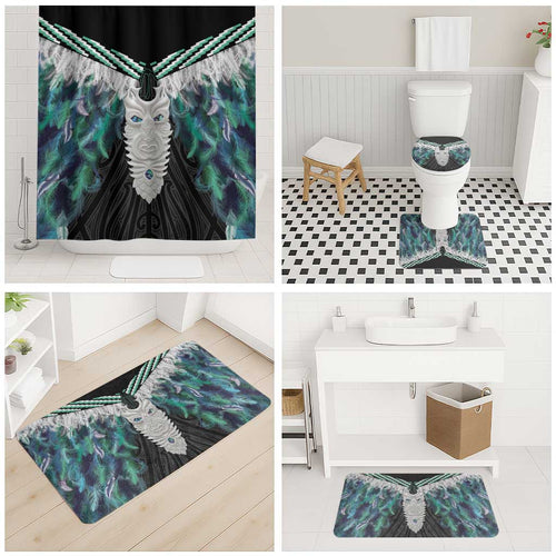 Aotearoa Korowai Motif Bathroom Set Maori Tane Poutama - Aussie Hoodie
