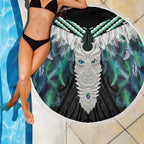Aotearoa Korowai Motif Beach Blanket Maori Tane Poutama