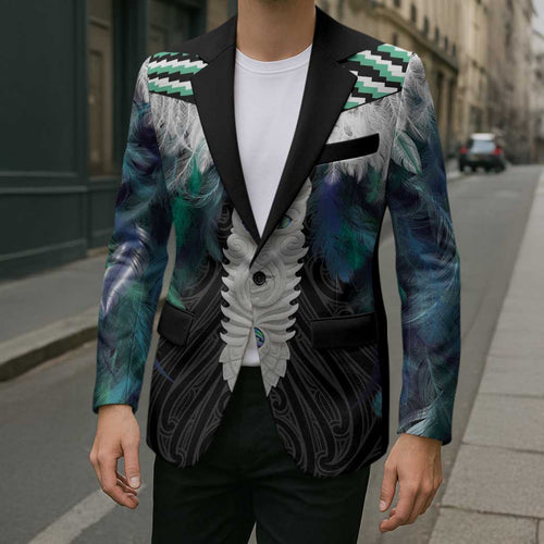 Aotearoa Korowai Motif Blazer Maori Tane Poutama - Aussie Hoodie