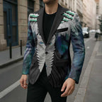 Aotearoa Korowai Motif Blazer Maori Tane Poutama - Aussie Hoodie