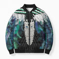 Aotearoa Korowai Motif Bomber Puffer Jacket Maori Tane Poutama - Aussie Hoodie