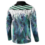 Aotearoa Korowai Motif Button Sweatshirt Maori Tane Poutama