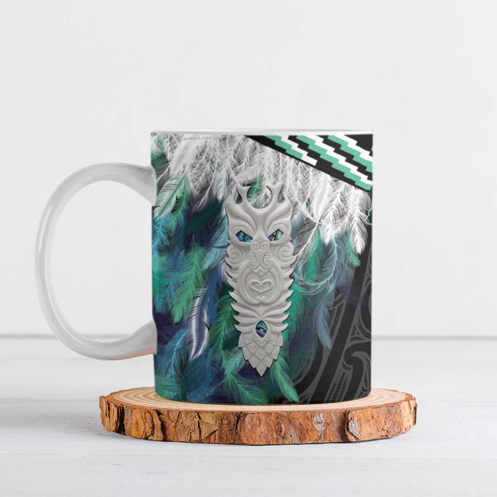 Aotearoa Korowai Motif Ceramic Mug Maori Tane Poutama - Aussie Hoodie