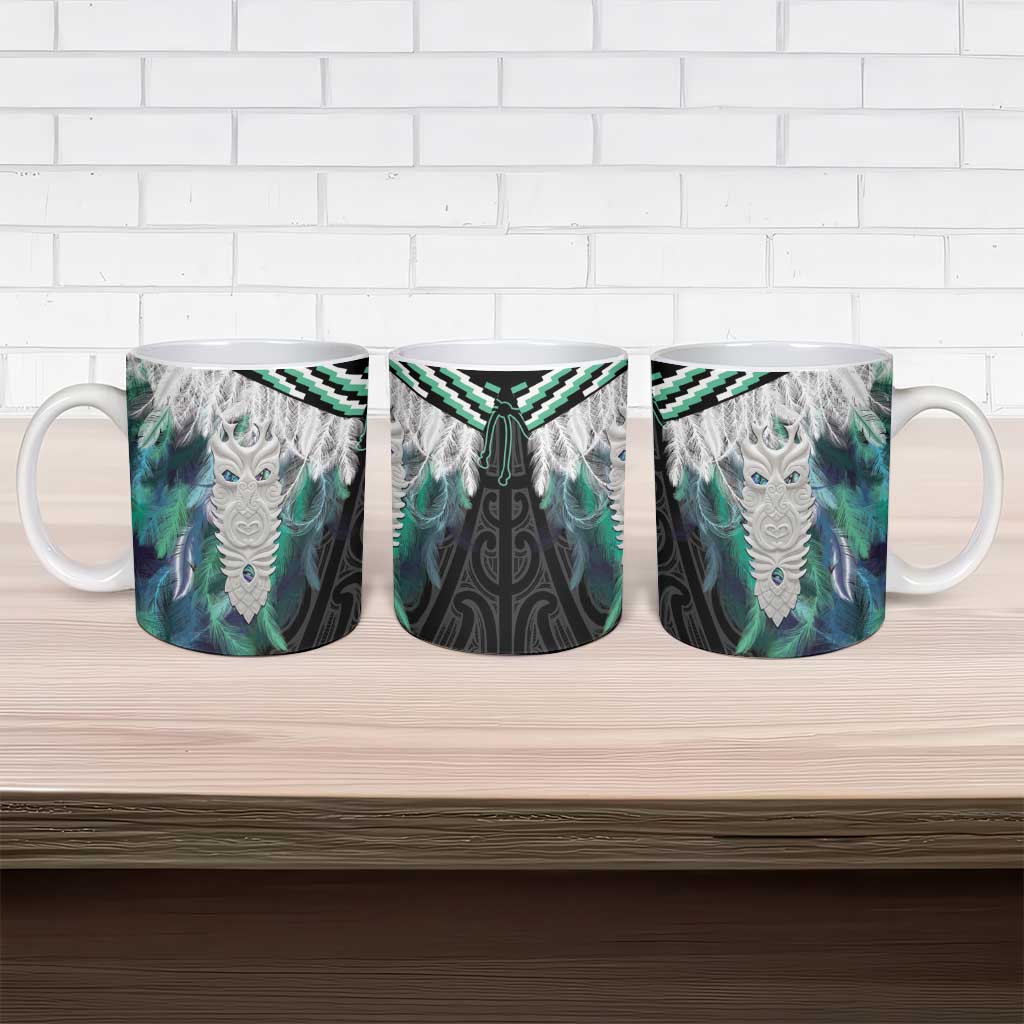 Aotearoa Korowai Motif Ceramic Mug Maori Tane Poutama - Aussie Hoodie