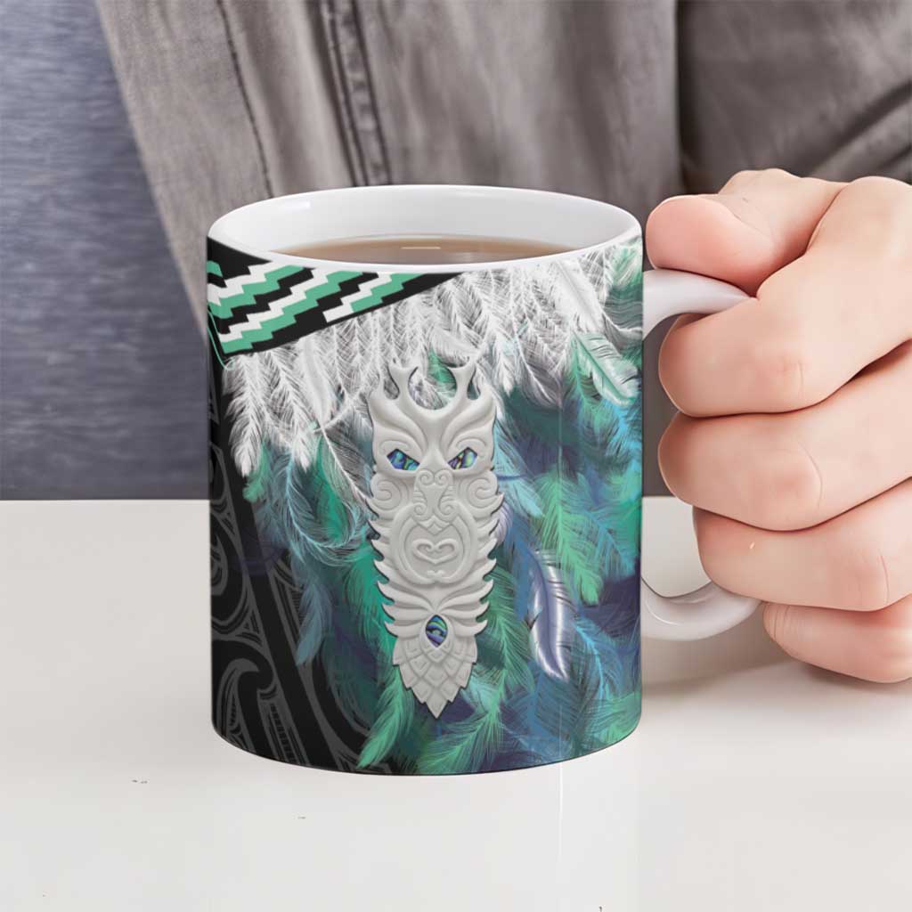 Aotearoa Korowai Motif Ceramic Mug Maori Tane Poutama - Aussie Hoodie