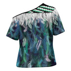 Aotearoa Korowai Motif Cross Shoulder Shirt Maori Tane Poutama - Aussie Hoodie