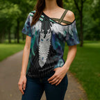 Aotearoa Korowai Motif Cross Shoulder Shirt Maori Tane Poutama - Aussie Hoodie