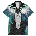Aotearoa Korowai Motif Family Matching Mermaid Dress and Hawaiian Shirt Maori Tane Poutama