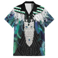 Aotearoa Korowai Motif Family Matching Tank Maxi Dress and Hawaiian Shirt Maori Tane Poutama