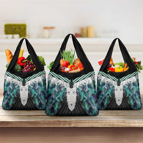 Aotearoa Korowai Motif Grocery Bag Maori Tane Poutama
