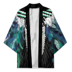 Aotearoa Korowai Motif Kimono Maori Tane Poutama - Aussie Hoodie