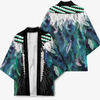 Aotearoa Korowai Motif Kimono Maori Tane Poutama - Aussie Hoodie
