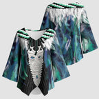 Aotearoa Korowai Motif Kimono Sleeve Blouse Maori Tane Poutama - Aussie Hoodie