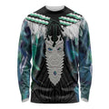 Aotearoa Korowai Motif Long Sleeve Shirt Maori Tane Poutama