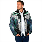 Aotearoa Korowai Motif Padded Jacket Maori Tane Poutama - Aussie Hoodie