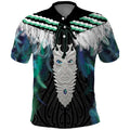 Aotearoa Korowai Motif Polo Shirt Maori Tane Poutama