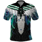 Aotearoa Korowai Motif Polo Shirt Maori Tane Poutama