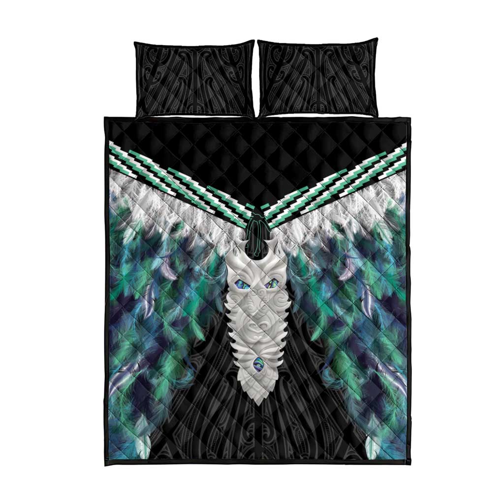 Aotearoa Korowai Motif Quilt Bed Set Maori Tane Poutama