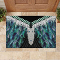 Aotearoa Korowai Motif Rubber Doormat Maori Tane Poutama