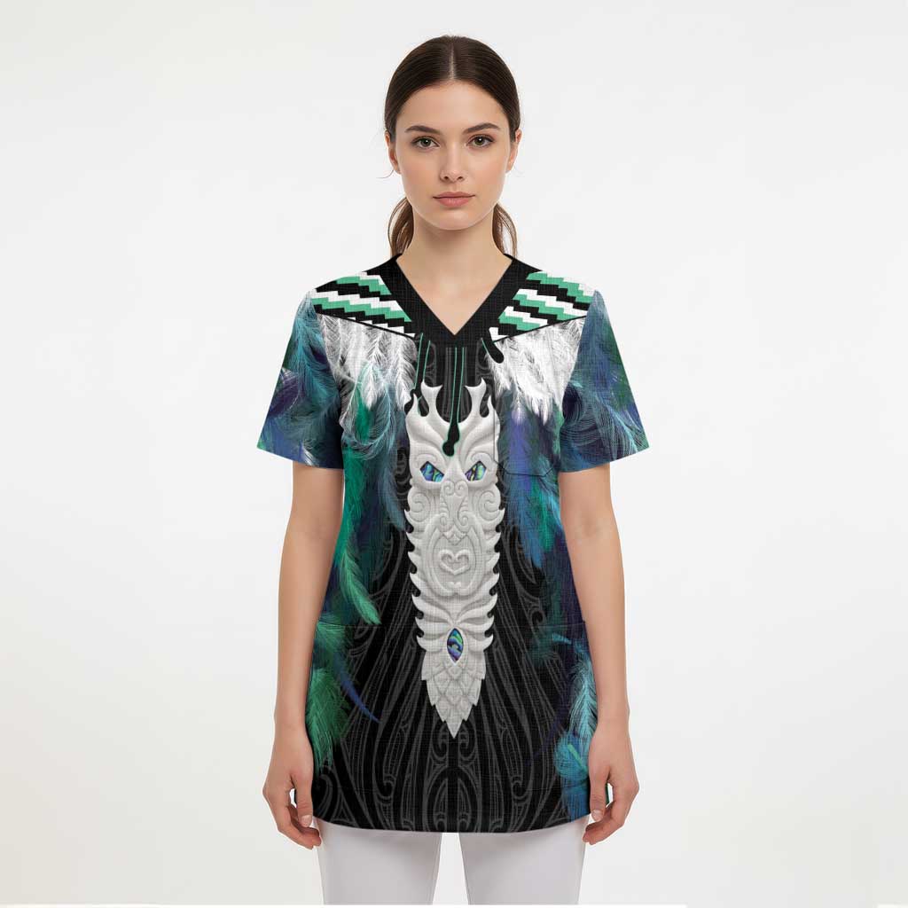 Aotearoa Korowai Motif Scrub Top Maori Tane Poutama - Aussie Hoodie