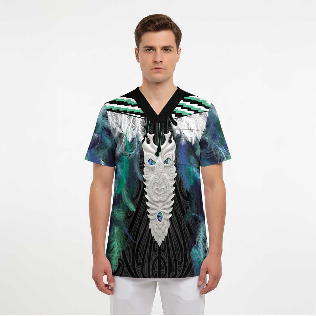 Aotearoa Korowai Motif Scrub Top Maori Tane Poutama - Aussie Hoodie