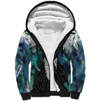 Aotearoa Korowai Motif Sherpa Hoodie Maori Tane Poutama